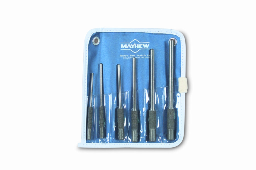 Roll Pin Pilot Punch 6 Piece Set W Pouch Mayhew 62250 1 8 5 16