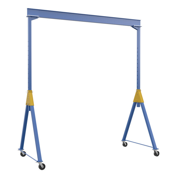Adjustable Knockdown Steel Gantry Cranes with Under Beam Usable Height 10' 7" - 16' 1"