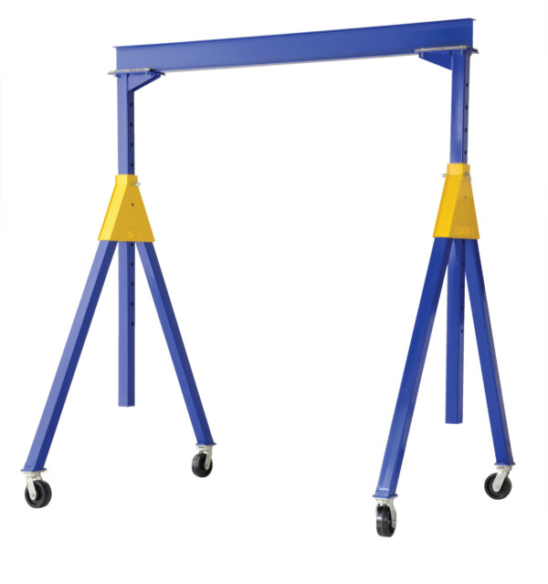 Adjustable Knockdown Steel Gantry Cranes with Under Beam Usable Height 10' 7" - 16' 1"