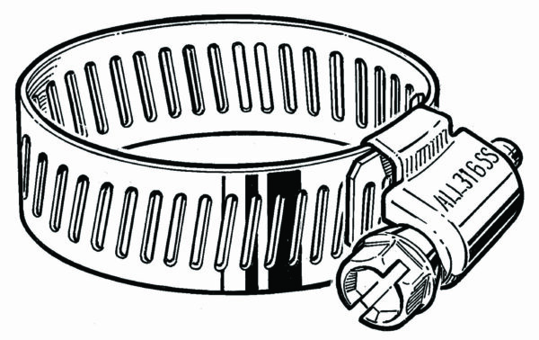 M4HSPX 316 Stainless Micro Worm Gear Hose Clamp, 7/32"- 5/8" Clampg Diam-10 Pcs