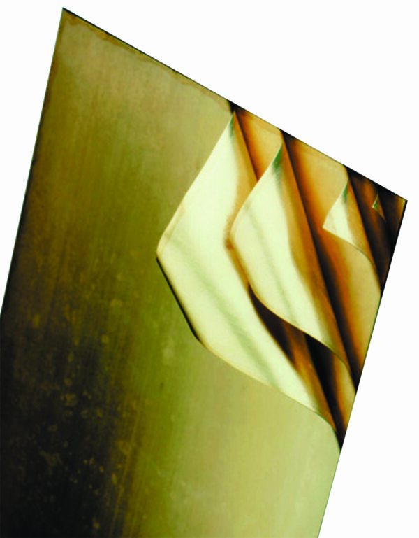 Laminated Brass Shim 0.006" Thick, 0.002" Laminations, 8" x 24" Sheet