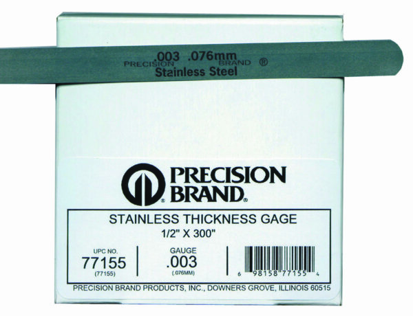 0.0005" Stainless Steel Thickness Gage 1/2" x 25' Coil