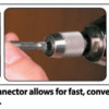 1/4" Knurled Fast Change Connector - Hex Shank