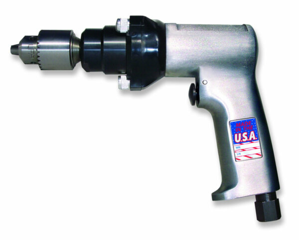 1/4" Lighted Low-Speed Pneumatic Mini Pistol Grip Drill