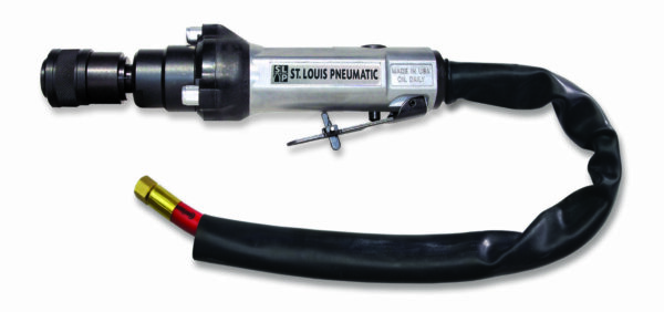 Lighted Low-Speed Pneumatic Tire Buffer with a Quick Change Chuck and Exhaust Hose Kit