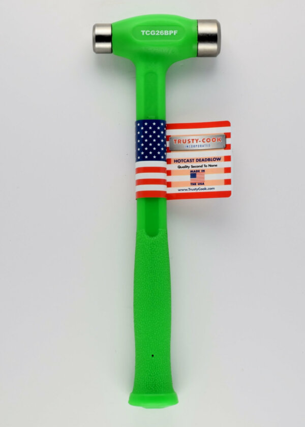 26 oz. Flat-Flat Polyurethane Dead Blow Hammer, Green
