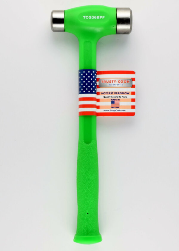 36 oz. Flat-Flat Polyurethane Dead Blow Hammer, Green