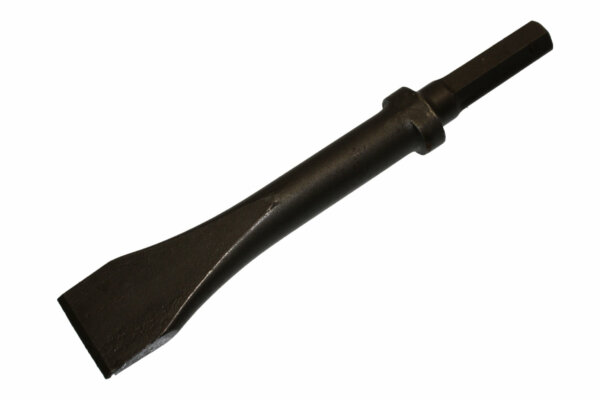 9" FLAT CHISEL - HEX SHANK / OVAL COLLAR