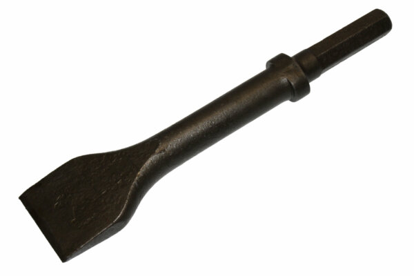 9" FLAT CHISEL - HEX SHANK / OVAL COLLAR