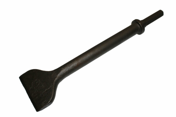 9" FLAT CHISEL - HEX SHANK / OVAL COLLAR