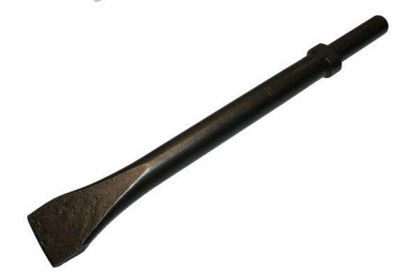 12" FLAT CHISEL - ROUND SHANK / OVAL COLLAR