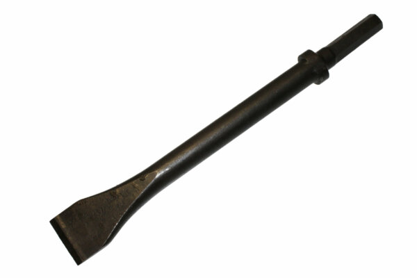 12" FLAT CHISEL - HEX SHANK / OVAL COLLAR