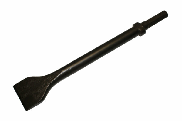 12" FLAT CHISEL - HEX SHANK / OVAL COLLAR