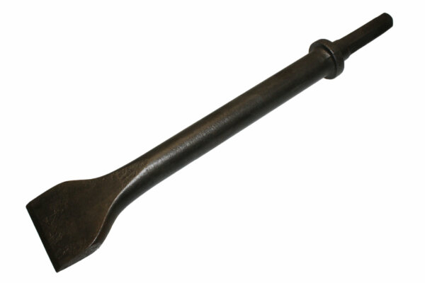 12" FLAT CHISEL- HEX SHANK / ROUND COLLAR