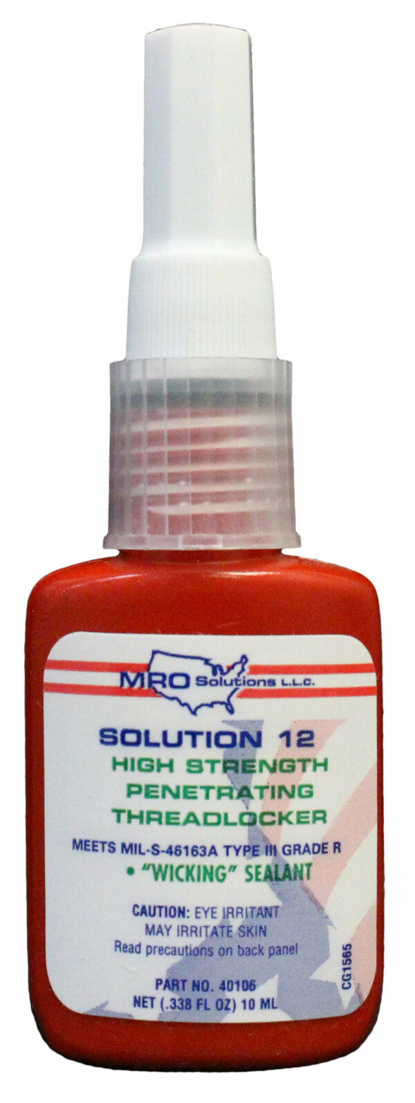 MRO Solution 12 – High Strength Green Penetrating Threadlocker (10 ml. Bottle)