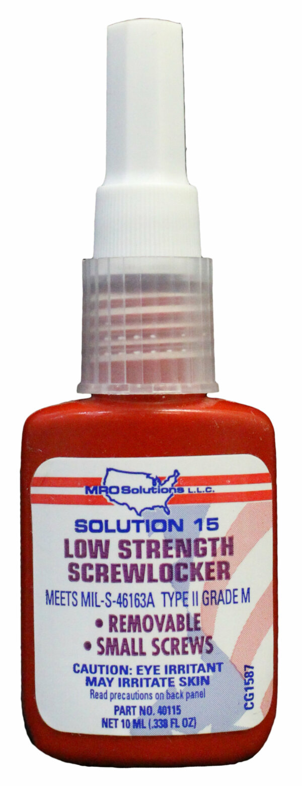 MRO Solution 15 – Low Strength Purple Threadlocker (10 ml. Bottle)