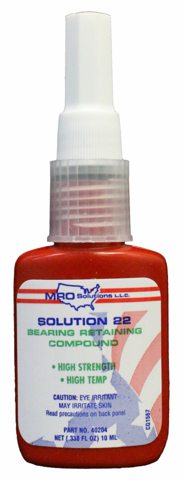 MRO Solution 22 – Bearing Retaining Compound / High Viscosity Green (10 ml. Bottle)