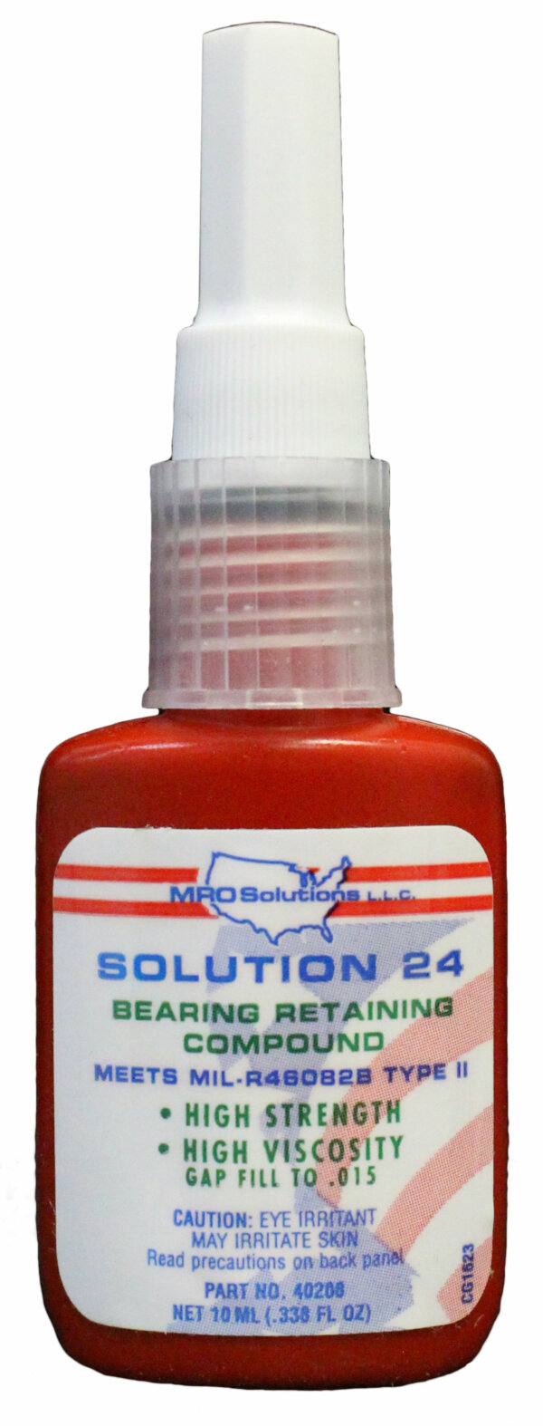 MRO Solution 24 – Bearing Retaining Compound / High Strength Green (10 ml. Bottle)