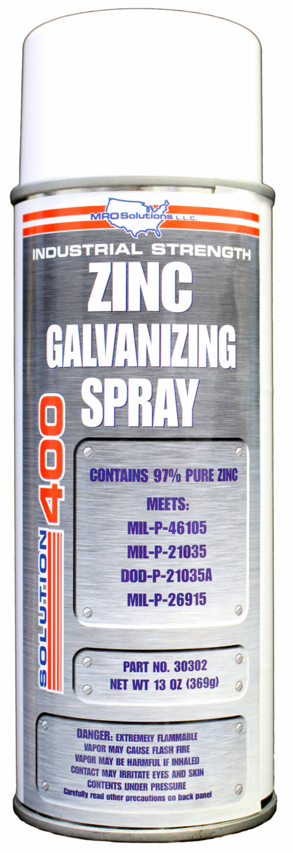 MRO Solution 400 – Zinc Galvanizing Spray (13 oz. Aerosol)