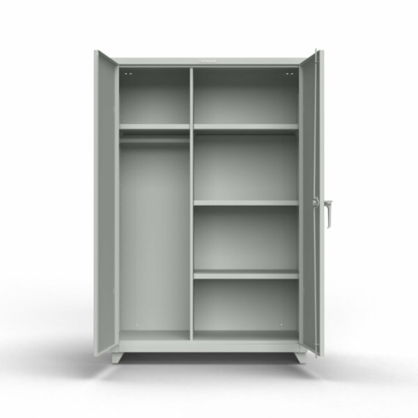 Uniform Storage Cabinet, Lean Series, 14-Gauge Steel, 4 Shelves, 48"W