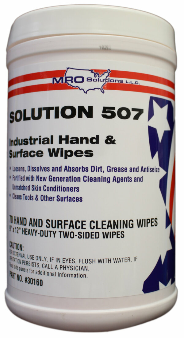 MRO Solution 507 – Industrial Hand and Surface Wipes (Tub)