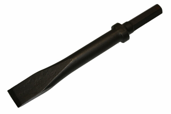 9" FLAT CHISEL - HEX SHANK / OVAL COLLAR