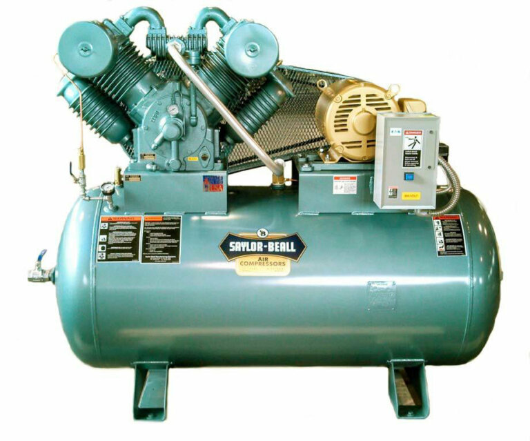 Saylor-Beall Horizontal Industrial Air Compressor, 3 Phase Electric ...