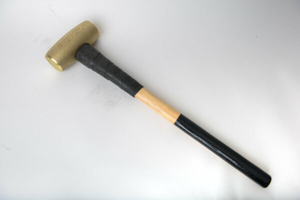 10 lb. Brass Sledgehammer with Kevlar-reinforced Hickory Wood Handle