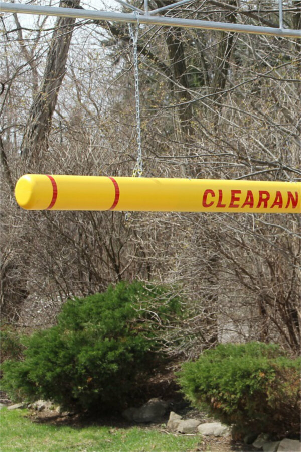 Clearance Bar Kit, 4.95" OD x 80" Length, Yellow w/Red Lettering Kit