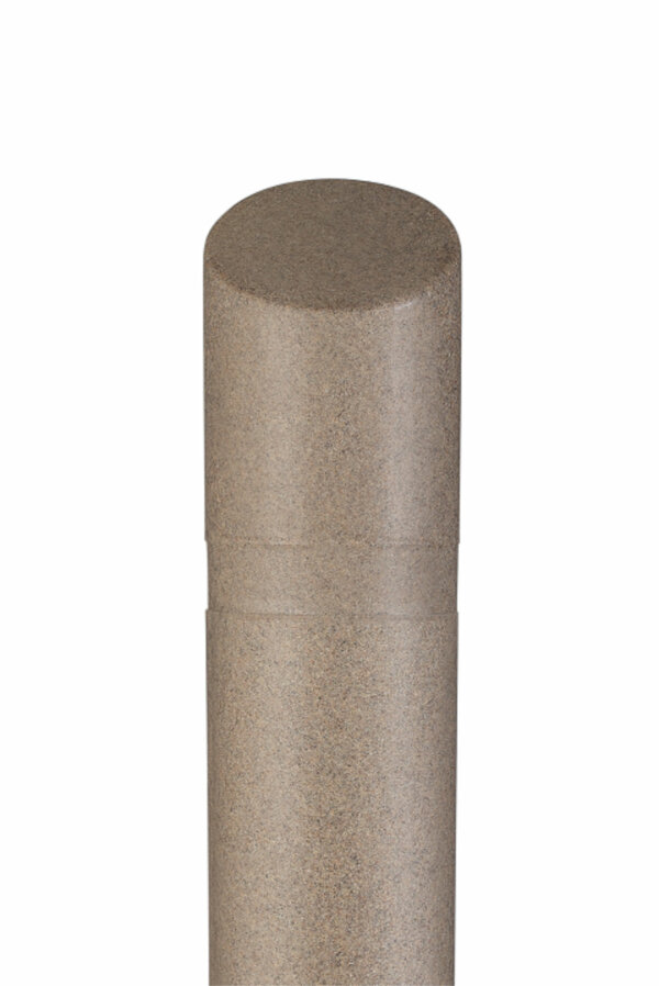 BollardGard™ Decorative Slant Top Bollard Cover, 7" x 65", Tan (Sandstone #9206) Granite