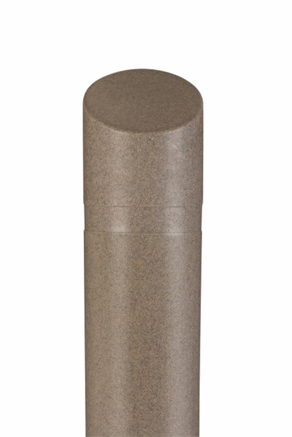 BollardGard™ Decorative Slant Top Bollard Cover, 8" x 65", Tan (Sandstone #9206) Granite