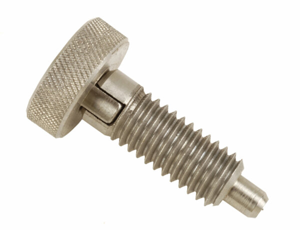 Knurled Knob Hand Retractable Spring Plunger With Stainless Steel Locking Handle And Non Locking
