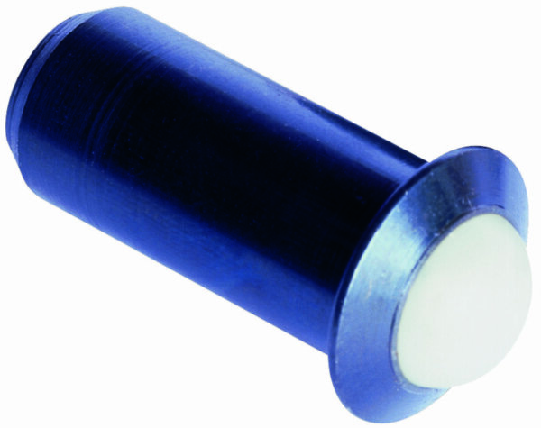 Press Fit Ball Plunger, Steel Body & Nylon Ball, Light Force, 0.188" Body Dia. x 0.410" Body Length