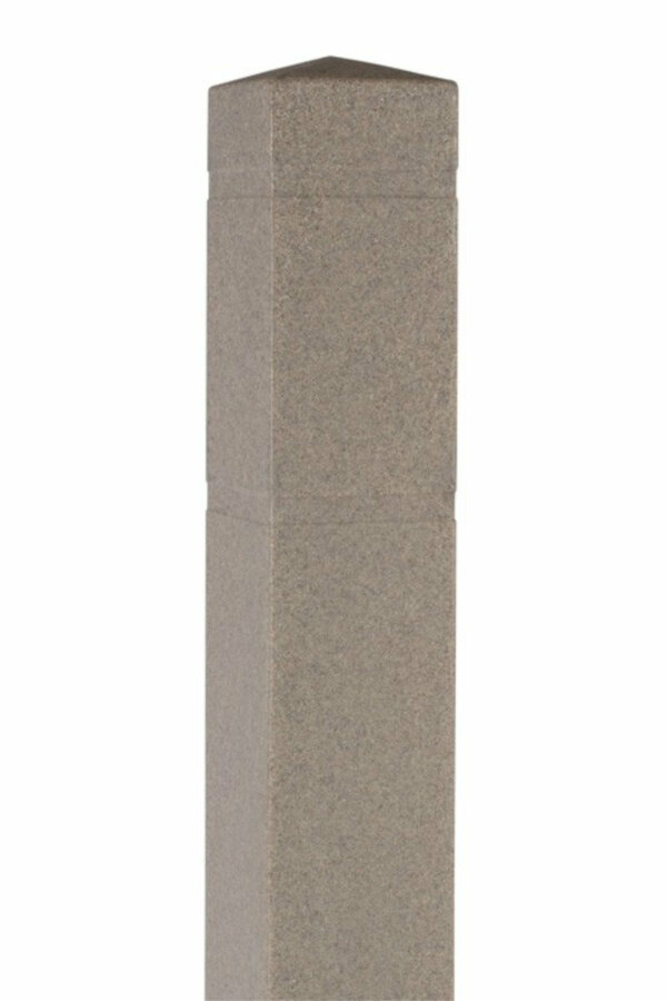 BollardGard™ Decorative Square Bollard Cover, 6-1/2" x 60", Tan (Sandstone #9206) Granite