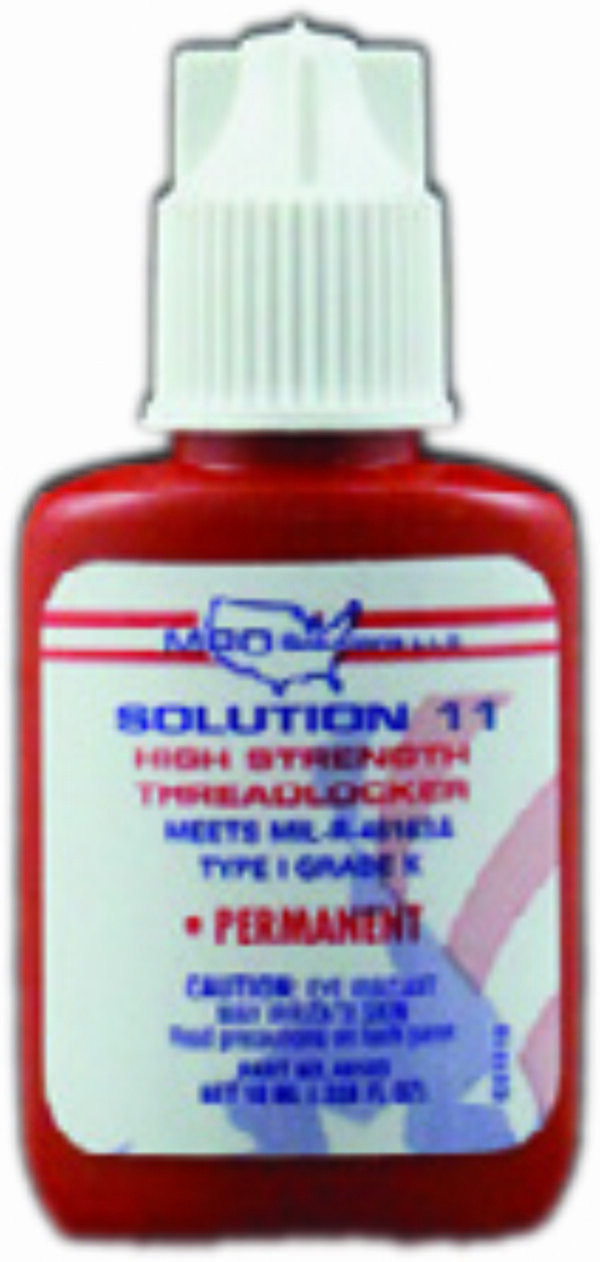 MRO Solution 11 – High Strength Red Threadlocker (10 ml. Bottle)