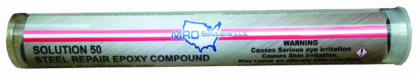 MRO Solution 50 – Steel Repair Epoxy Compound (4 oz Stick)