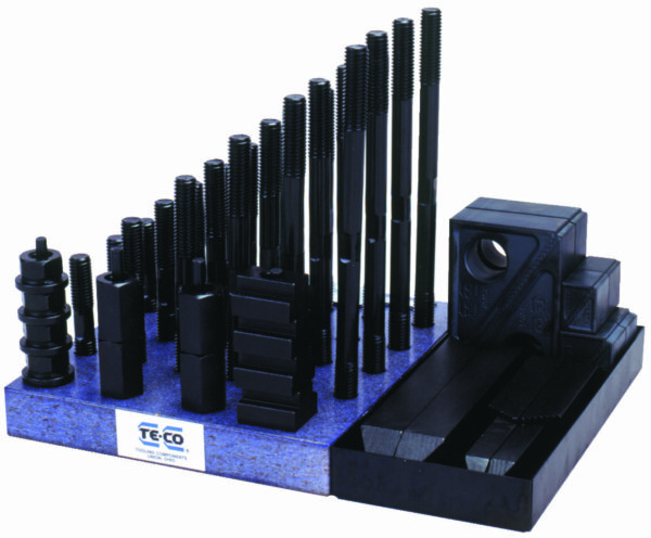 Metric Super Clamp Kit with 25mm Thick Step Blocks, M8x1.25 Stud Size and 10.00mm T-Slot Size