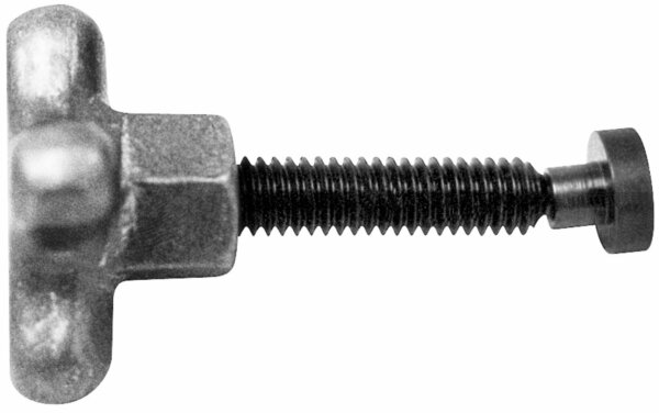 Hand Knob Head Swivel Screw Clamp Assembly with Large Pad, 1/4-20 x 1.600" Clamp Body Length