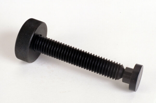 Knurled Knob Swivel Screw Clamp with Large Pad, 1/4-20 x 1.590" OAL