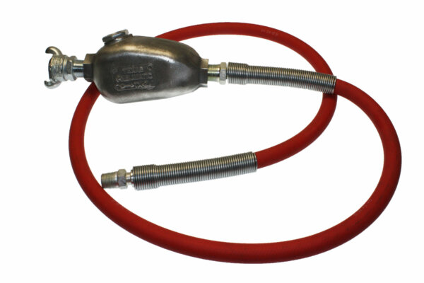Hose Whip Assembly - 300 psi, 1/2" hose with TX-2L Lubricator & Band Clamped; 1/2" MPT Hose End