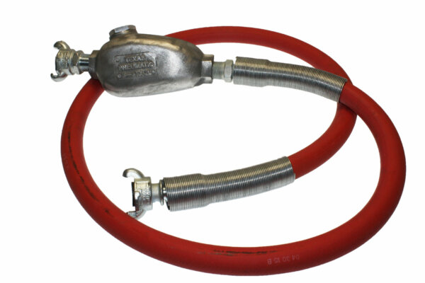 Hose Whip Assembly - 300 psi, 3/4" hose with TX-2L Lubricator & Band Clamped; Crowfoot Fittings on both Hose Ends