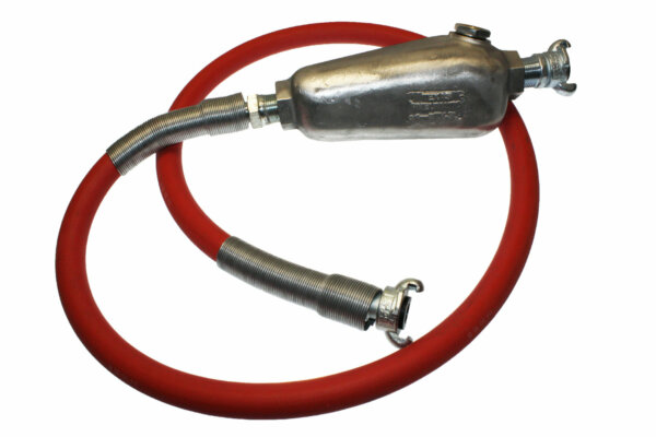 Hose Whip Assembly - 300 psi, 3/4" hose with TX-3L Lubricator & Band Clamped; Crowfoot Hose End