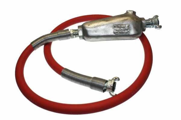 Hose Whip Assembly - 300 psi, 3/4" hose with TX-3L Lubricator & Band Clamped; Crowfoot Hose End