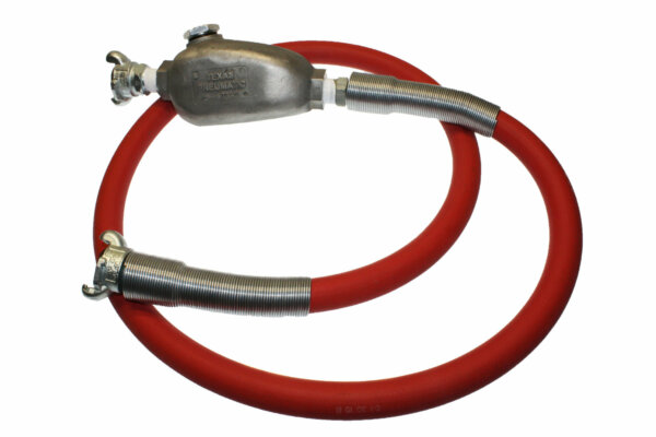 Constant Feed Hose Whip Assembly - 300 psi, 3/4" hose with TX-3L-CF Lubricator & Band Clamped; Crowfoot Hose End