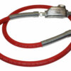 Hose Whip Assembly - 300 psi, 1/2" hose with TX-0L Lubricator & Band Clamped; 1/4" MPT Hose End