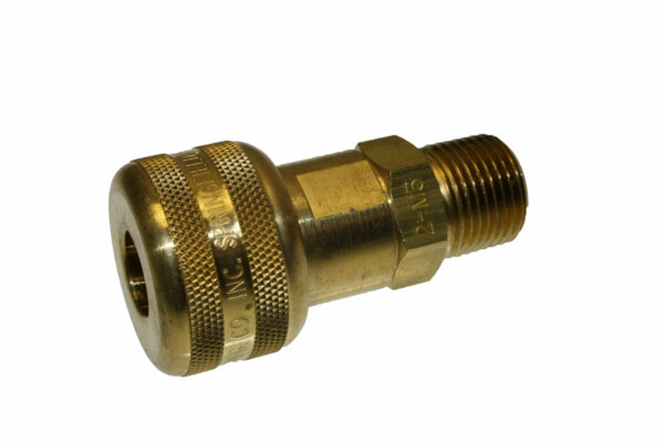 1/4" SOCKET x 3/8" MPT (BRASS - PUSH TYPE)