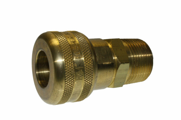 3/4" SOCKET x 1" MPT (BRASS - PUSH TYPE)