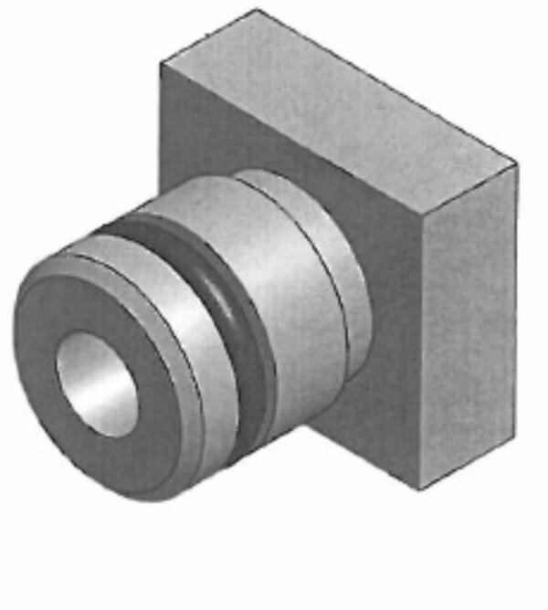 4-6" Double-Station Vise Sine Key with O-Ring, Slot Size 0.8120" x 0.7495" with 0.500" Shank Dia.