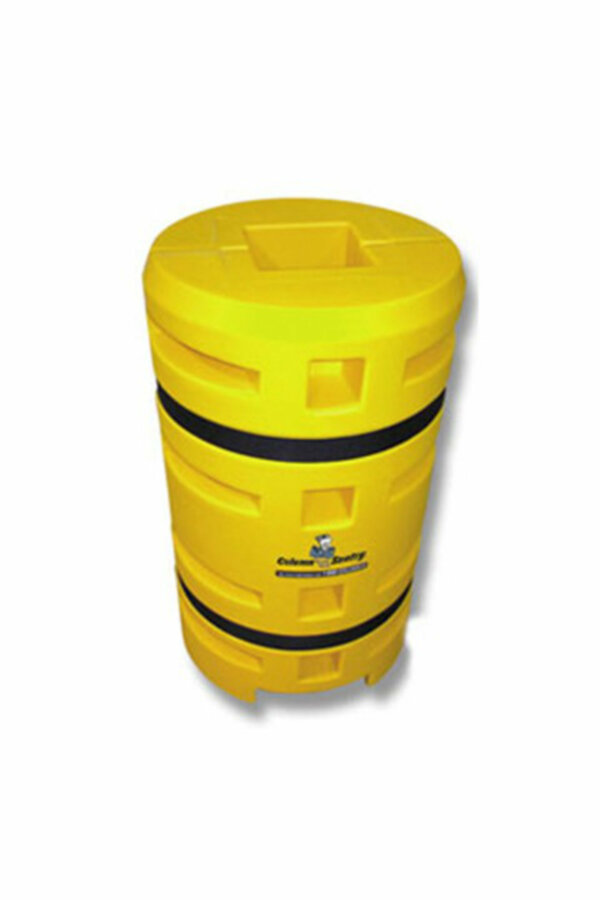 Column Sentry Protector, 24" OD x 6" Square ID x 42" Height, Federal Yellow
