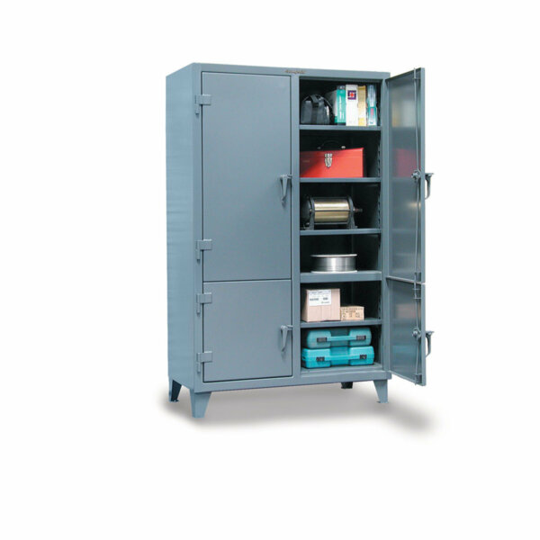 Industrial Cabinet with 4 Compartments, 8 Shelves, 48"W x 24"D x 72"H